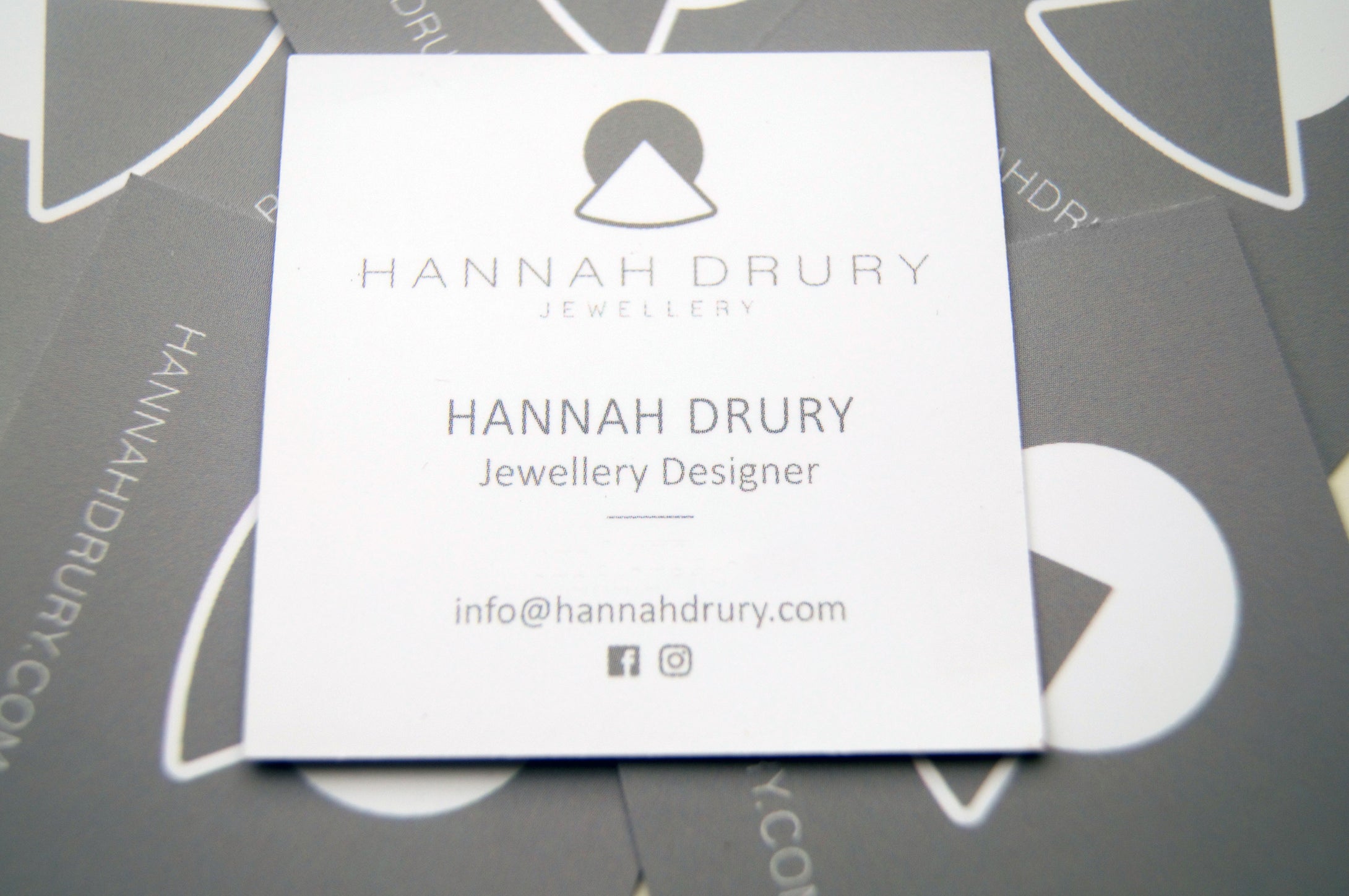 Hannah Drury Jewellery Contact Business Card