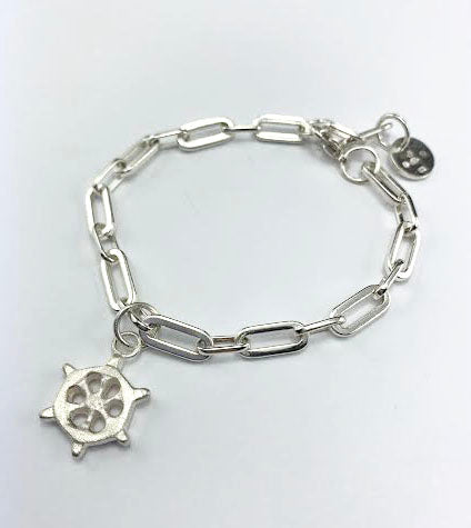 Textured Helm chunky Chain Bracelet